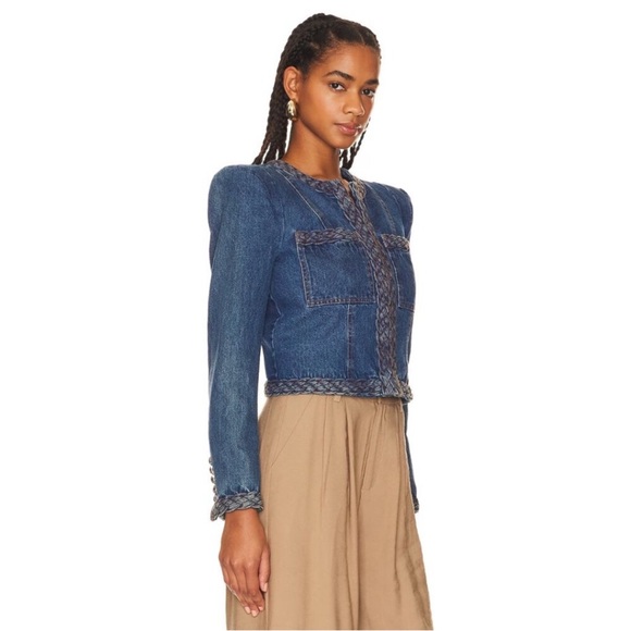 Veronica Beard Arrowe Medium Wash Denim Jacket - Picture 2 of 14